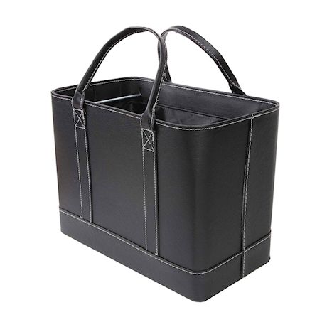 Home District Chic Hanging File Folder Organizer Tote - Portable Document Storage Bag with Carry Handles