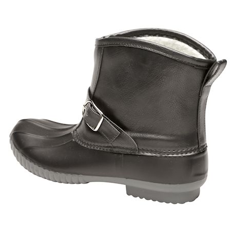 Avanti Womens Samba Rain Boots - Sherpa Lined Duck Boot, 1/2" Heel Rainboot