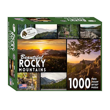Education Outdoors Rocky Mountains Jigsaw Puzzle - 1000 Piece National Park Photo Puzzle - Family Fun Activity