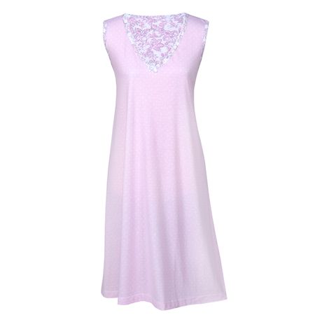 Metropolitan Womens Floral Sleep Set - Rose Bouquet Dot Knit Nightgown with Robe