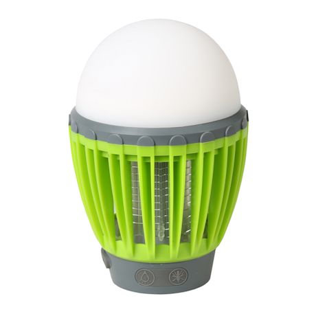 GREAT WORKING TOOLS Portable Bug Zapper Mosquito Killer Lamp Camping Bug Zapper Outdoor Indoor Insect Killer LED Light Bulb Battery Powered USB Rechargeable, Green