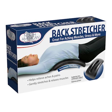 Back Stretcher for Lower Back Pain Relief Padded Arched Back Lumbar Stretcher Back Cracking Device by North American Health + Wellness
