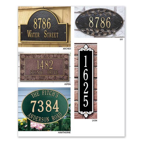 Personalized Address Plaque - Hawthorne/Wall