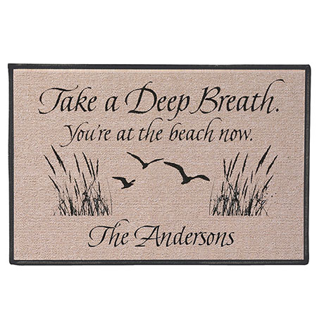 Personalized Take A Deep Breath - You're At The Beach Now Doormat