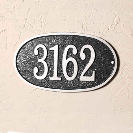 Personalized Oval House Number Plaque