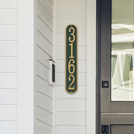 Personalized Vertical House Number Plaque