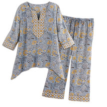 Alternate image for Arya Floral Pajamas