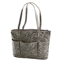 Tooled Leather Tote