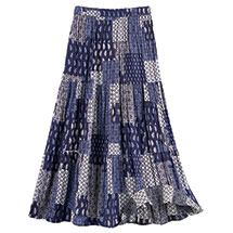 Alternate image for Patchwork Print Reversible Broomstick Skirt
