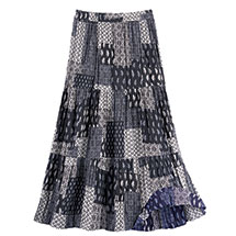 Alternate image for Patchwork Print Reversible Broomstick Skirt