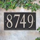 Art & Artifact by Whitehall Personalized Cast Metal Address Plaque - 11" x 6.25" Custom House Number Sign - Rectangle with DIY Self-Adhesive Zinc Numerals