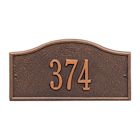Alternate image for Whitehall Personalized Cast Metal Address Plaque - Small Rolling Hills Custom House Number Sign - 12' x 6' - Allows Special Characters