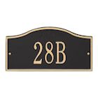 Alternate Image 2 for Whitehall Personalized Cast Metal Address Plaque - Small Rolling Hills Custom House Number Sign - 12' x 6' - Allows Special Characters
