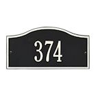 Alternate image for Whitehall Personalized Cast Metal Address Plaque - Small Rolling Hills Custom House Number Sign - 12' x 6' - Allows Special Characters