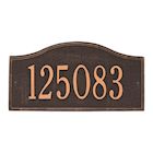 Alternate Image 6 for Whitehall Personalized Cast Metal Address Plaque - Small Rolling Hills Custom House Number Sign - 12' x 6' - Allows Special Characters