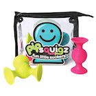 Fat Brain Toys PipSquigz 6 Piece Set with Storage Bag - Exclusive Rattle Suction Toy Building Set - BPA-Free