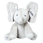Gund Personalized Baby Flappy the Elephant Peek-a-Boo Animated Talking and Singing Plush Toy - Gray - 12"