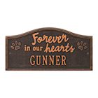 Whitehall Forever in Our Hearts Personalized Pet Wall or Ground Memorial Plaque - Paw Print Remembrance Marker/Sign