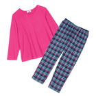 Alternate image for Metropolitan Women's Flannel Pajama Set - Plus Size Long Sleeve PJ Top, Bottom