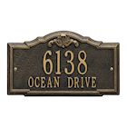 Alternate Image 3 for Whitehall Personalized Address Plaque - Custom 2-Line Cast Aluminum Gatewood House Number Wall Sign (15.25'W x 10'H)