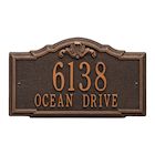 Alternate Image 12 for Whitehall Personalized Address Plaque - Custom 2-Line Cast Aluminum Gatewood House Number Wall Sign (15.25'W x 10'H)