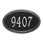 Alternate Image 4 for Whitehall Personalized Address Plaque - Custom 1-Line Cast Aluminum Concord Oval House Number Wall Sign (15'W x 9.5'H)
