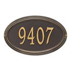 Alternate Image 10 for Whitehall Personalized Address Plaque - Custom 1-Line Cast Aluminum Concord Oval House Number Wall Sign (15'W x 9.5'H)