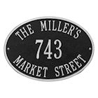 Alternate Image 7 for Whitehall Personalized Address Plaque - Custom 3-Line Cast Aluminum Hawthorne House Number Wall Sign (14.25'W x 10.25'H)