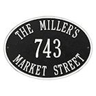 Alternate Image 8 for Whitehall Personalized Address Plaque - Custom 3-Line Cast Aluminum Hawthorne House Number Wall Sign (14.25'W x 10.25'H)