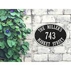 Alternate image for Whitehall Personalized Address Plaque - Custom 3-Line Cast Aluminum Hawthorne House Number Wall Sign (14.25'W x 10.25'H)