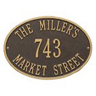 Alternate Image 16 for Whitehall Personalized Address Plaque - Custom 3-Line Cast Aluminum Hawthorne House Number Wall Sign (14.25'W x 10.25'H)