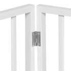 Alternate Image 3 for Home District Freestanding Pet Gate, Solid Wood 3-Panel Tri-Fold Folding Dog Gate Dog Fence for Doorways Stairs Decorative Pet Barrier - White Traditional Slat, 54' x 24'
