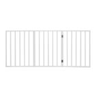 Alternate Image 6 for Home District Freestanding Pet Gate, Solid Wood 3-Panel Tri-Fold Folding Dog Gate Dog Fence for Doorways Stairs Decorative Pet Barrier - White Traditional Slat, 54' x 24'