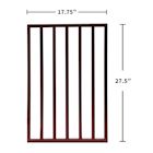 Alternate Image 5 for Home District Freestanding Pet Gate, Solid Wood 3-Panel Tri-Fold Folding Dog Gate Dog Fence for Doorways Stairs Decorative Pet Barrier - Mahogany Traditional Slat, 71' x 27'