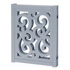 Alternate Image 2 for Home District Freestanding Pet Gate, Solid Wood 3-Panel Tri-Fold Folding Dog Gate Dog Fence for Doorways Stairs Decorative Pet Barrier - Grey Scroll Design, 81' x 27'