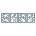Alternate Image 7 for Home District Freestanding Pet Gate, Solid Wood 3-Panel Tri-Fold Folding Dog Gate Dog Fence for Doorways Stairs Decorative Pet Barrier - Grey Scroll Design, 81' x 27'