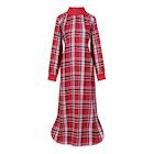 Alternate image for Metropolitan Manufacturing Womens Flannel Lounger - Long Plaid Night Gown