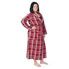 Alternate image for Metropolitan Womens Plaid Flannel Robe - Lightweight Shawl Collar Bathrobe