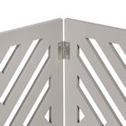 Alternate Image 3 for Home District Freestanding Pet Gate Real Wood 3-Panel Tri Fold Folding Dog Fence - White Lattice Design, 47' x 19'