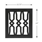 Alternate image for ETNA Freestanding Wood Pet Gate - Twist Design 3-Panel Tri Fold Dog Fence for Doorways, Stairs - Indoor/Outdoor Pet Barrier - Black 48'W x 19' Tall