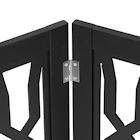Alternate image for ETNA Freestanding Wood Pet Gate - Twist Design 3-Panel Tri Fold Dog Fence for Doorways, Stairs - Indoor/Outdoor Pet Barrier - Black 48'W x 19' Tall