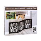 Alternate Image 7 for ETNA Freestanding Wood Pet Gate - Twist Design 3-Panel Tri Fold Dog Fence for Doorways, Stairs - Indoor/Outdoor Pet Barrier - Black 48'W x 19' Tall