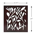 Alternate Image 3 for ETNA Freestanding Wood Pet Gate - Leaf Design 3-Panel Tri Fold Dog Fence for Doorways, Stairs - Indoor/Outdoor Pet Barrier - Brown 48'W x 19' Tall