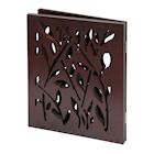 Alternate Image 4 for ETNA Freestanding Wood Pet Gate - Leaf Design 3-Panel Tri Fold Dog Fence for Doorways, Stairs - Indoor/Outdoor Pet Barrier - Brown 48'W x 19' Tall