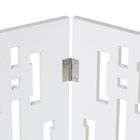 Alternate Image 5 for ETNA Freestanding Wood Pet Gate - Squares Design 3-Panel Tri Fold Dog Fence for Doorways, Stairs - Indoor/Outdoor Pet Barrier - White 48'W x 19' Tall