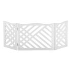 Product Image for Etna Freestanding Wood Pet Gate 3-Panel Tri Fold Dog Fence - 48' Wide x 19' High - Black Geometric