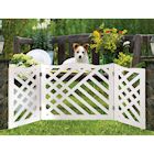 Alternate Image 6 for Etna Freestanding Wood Pet Gate 3-Panel Tri Fold Dog Fence - 48' Wide x 19' High - Black Geometric
