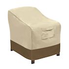 HOME DISTRICT Patio Chair Cover Waterproof Heavy Duty Outdoor Chair Cover with Air Vents and Handles, 30"W x 37"D x 31"H - Beige & Brown
