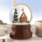 ART & ARTIFACT Snowy Sanctuary Church Snow Globe - Lighted Wind-up Musical Waterglobe Plays Fur Elise Tune