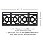 Alternate Image 2 for Etna Freestanding Wood Pet Gate 3-Panel Tri Fold Dog Fence - 48' Wide x 19' High - Portofino Black
